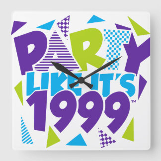 Party Like It's 1999®™ Clock - Design 01