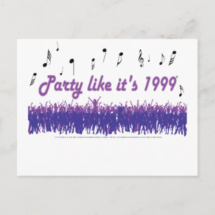 Party Like It's 1999 - Purple People Invitation Postcard
