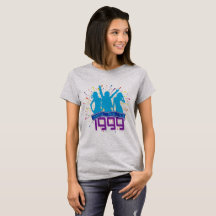 Party Like It's 1999® - T-Shirt - Des 09 Cyan Peop