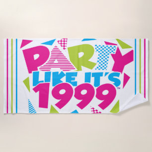 Party Like It's 1999® - Towel - Des 01 Green-Pink