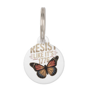 Party Like USA It's 1776 Funny Design Pet Tag