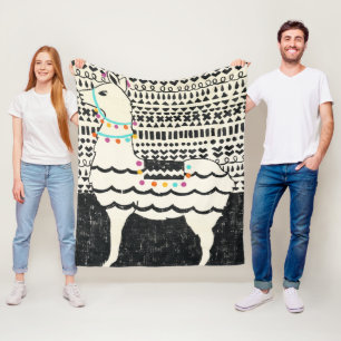 Party Llama Fleece Blanket