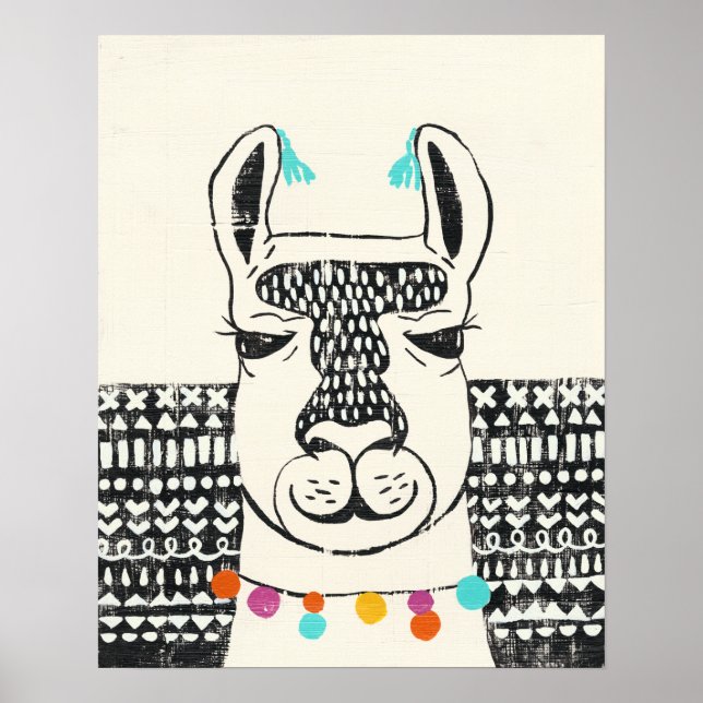 Party Llama - Portrait Poster (Front)