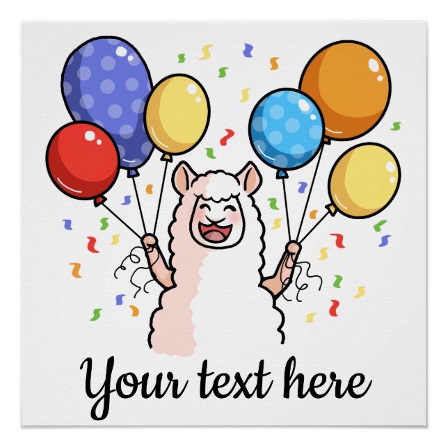 Party Llama Poster (Front)