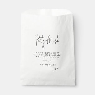Party Mask Guest Face Mask Favour Bags