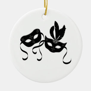 Party Masks Ceramic Tree Decoration