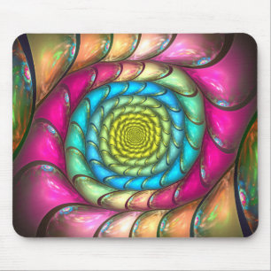 Party Melt Colourful Abstract Spiral Mouse Mat