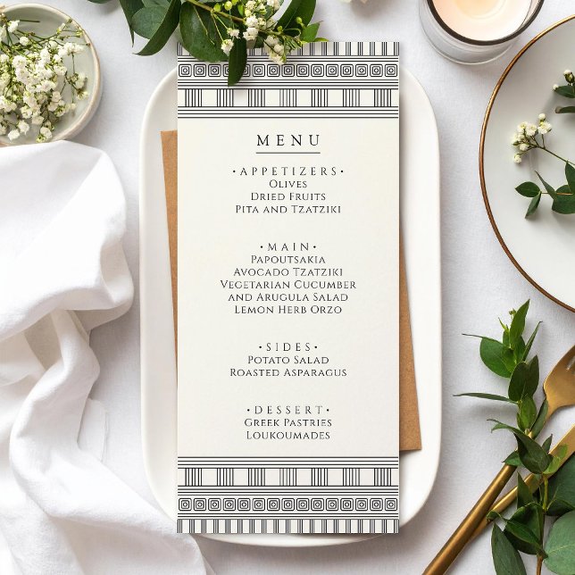 Party Menu with for Greek or Roman Party (Creator Uploaded)