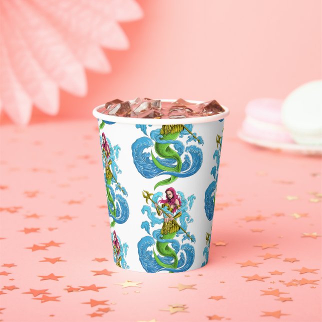 Party mermaids  Warrior Paper Cups (Insitu)