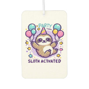 Party Mode Sloth Activated Birthday Balloon Sloth  Car Air Freshener