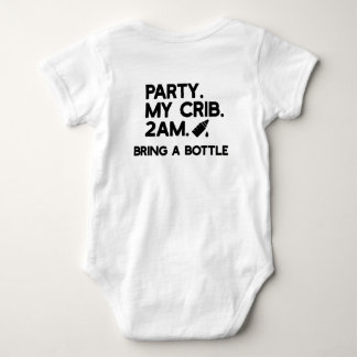 PARTY MY CRIB BABY BODYSUIT
