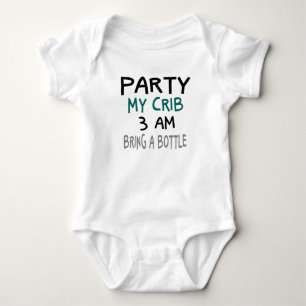 Party My Crib Baby One Piece Bodysuit