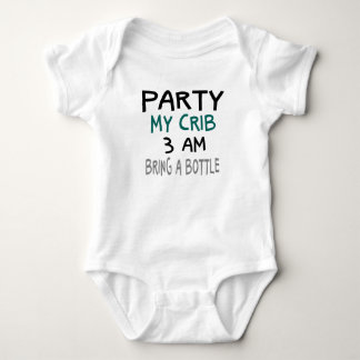 Party My Crib Baby One Piece Bodysuit
