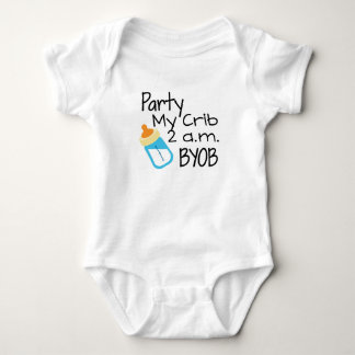 Party My Crib BYOB Baby Bodysuit