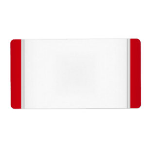 Party Name Tag Label Red White