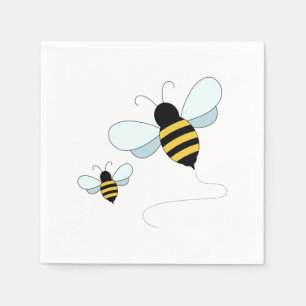 Party Napkin Bee baby shower decor gold