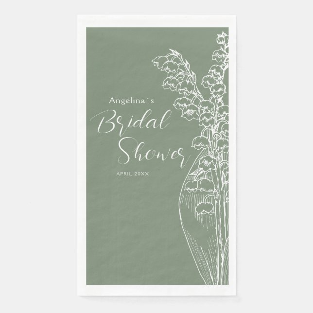 Party Napkins for a bride shower. (Front)