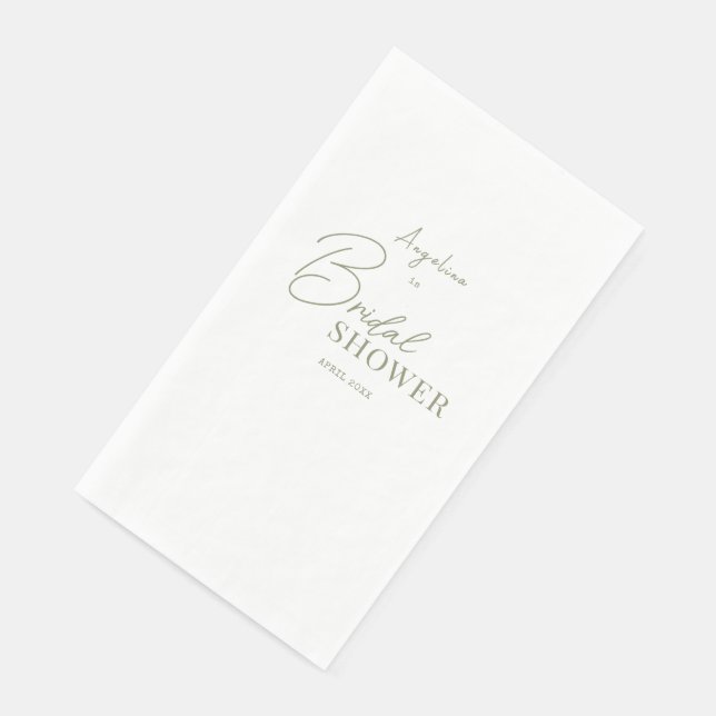 Party Napkins for a pastel bridal shower. (Corner)
