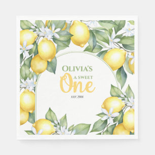 Party Napkins Lemon citrus 1st birthday.