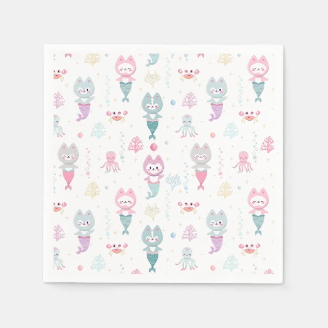 Party Napkins Nautical Themed Birthday Party. (Front)