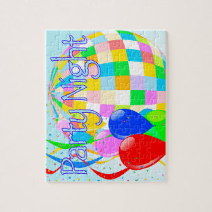 Party Night Bright Disco Ball Jigsaw Puzzle