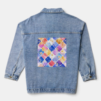 Party of Colours in a Flower Garden Denim Jacket