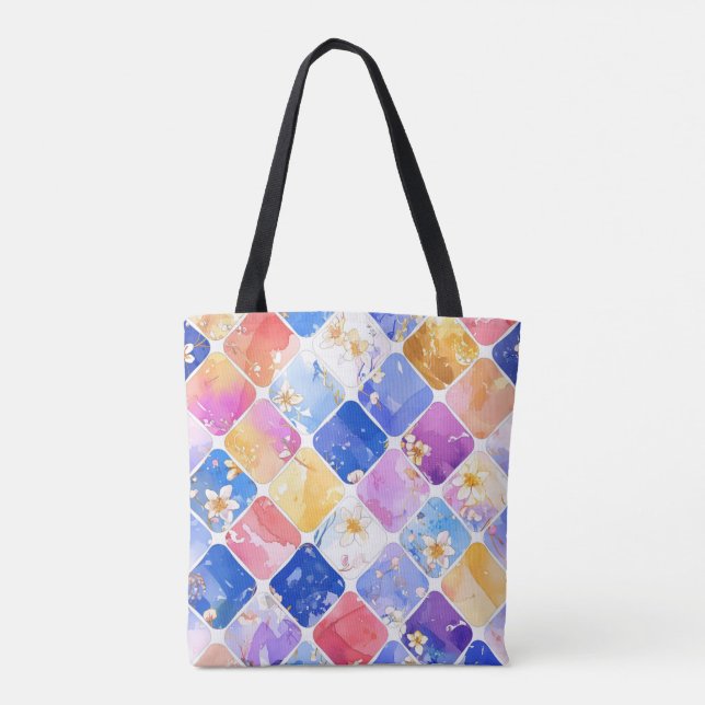 Party of Colours in a Flower Garden Tote Bag (Back)