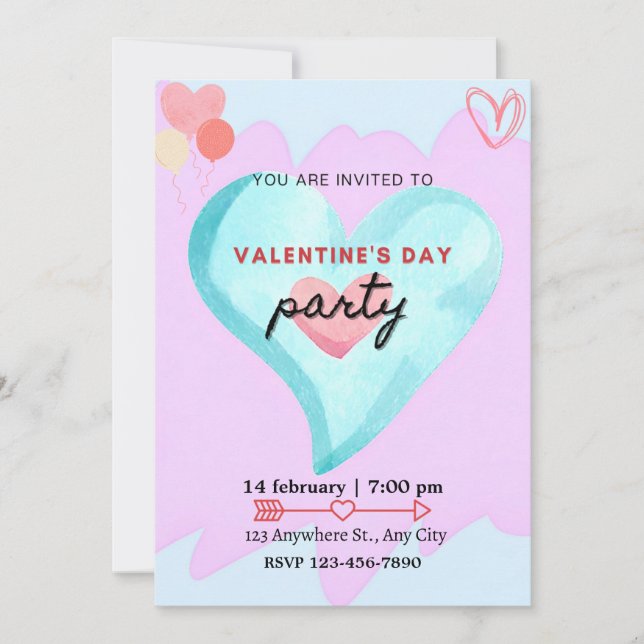 PARTY OF LOVE AND FRIENDSHIP  INVITATION (Front)