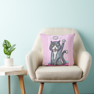 Party On Disco Ball Cat Cartoon Fun Art Cushion