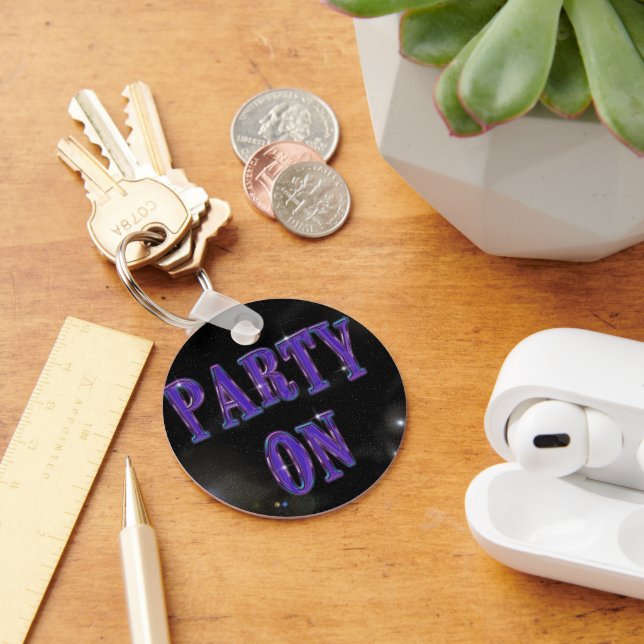 Party On Key Ring (Desk)
