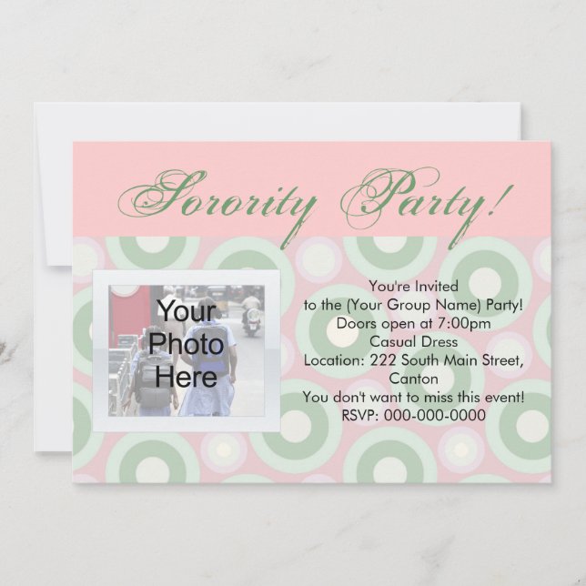 Party or Rush Invitation (Front)