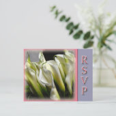 Party or wedding RSVP postcards - Calla Lilies (Standing Front)