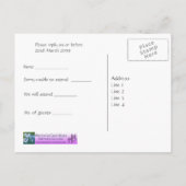 Party or wedding RSVP postcards - Calla Lilies (Back)