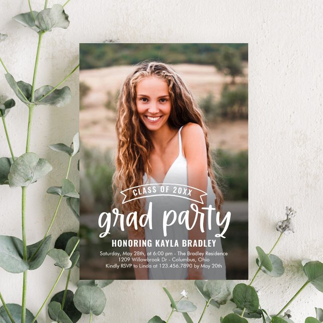 Party Overlay Graduation Announcement Invitation (Creator Uploaded)