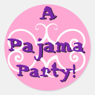 PARTY - Pajama Party with Festive Circles Sticker