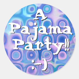 PARTY - Pajama Party with Festive Circles Sticker