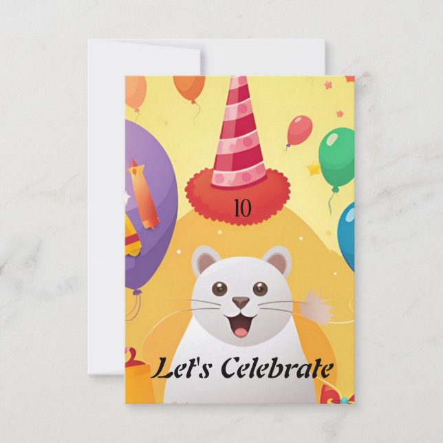 "Party Palooza: Birthday Invitation (Front)