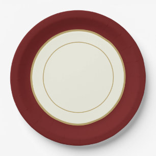 Party Paper China-look Plate Rimmed