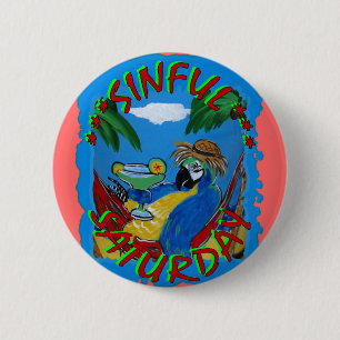 Party Parrots 6 Cm Round Badge