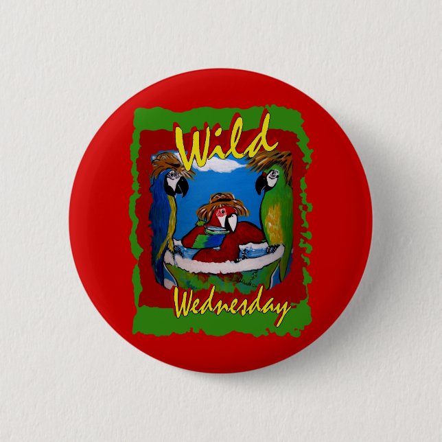 Party Parrots 6 Cm Round Badge (Front)