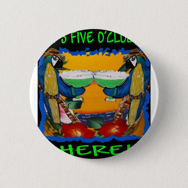 Party Parrots 6 Cm Round Badge (Front)