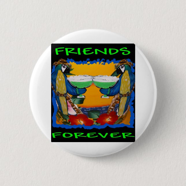 Party Parrots 6 Cm Round Badge (Front)