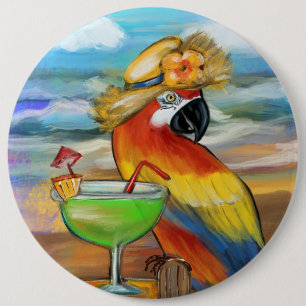 Party Parrots 6 Cm Round Badge