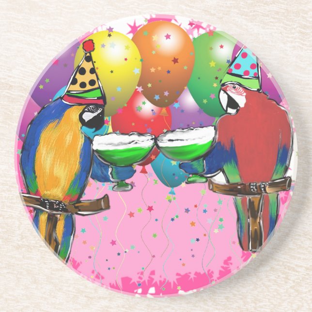 PARTY PARROTS COASTER (Front)