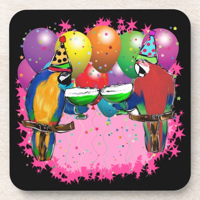 PARTY PARROTS COASTER (Front)