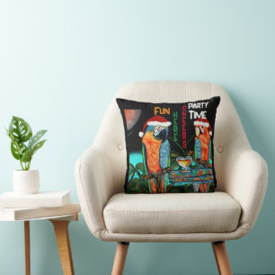 PARTY PARROTS    CUSHION
