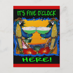 Party Parrots Invitation Postcard