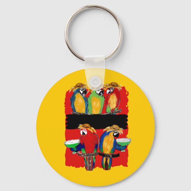 PARTY PARROTS KEY RING (Front)