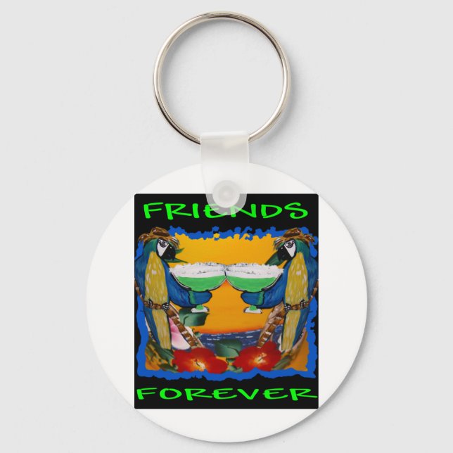 Party Parrots Key Ring (Front)