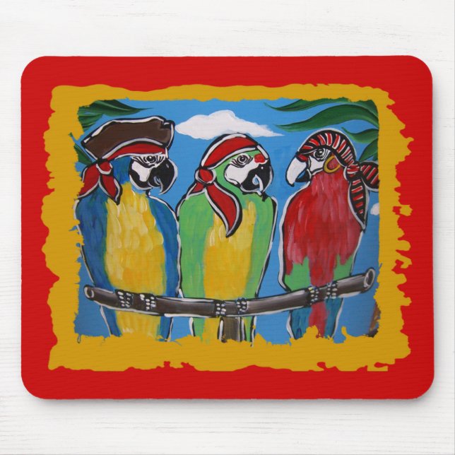 Party Parrots Mouse Mat (Front)